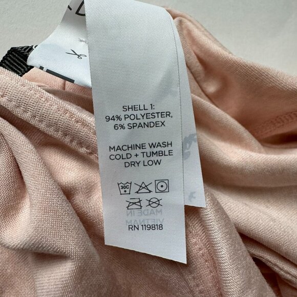 Oiselle Womens 2 Tank Top LIght Lux Mock Neck Rose pink White NEW NWT 205120 - Picture 7 of 7